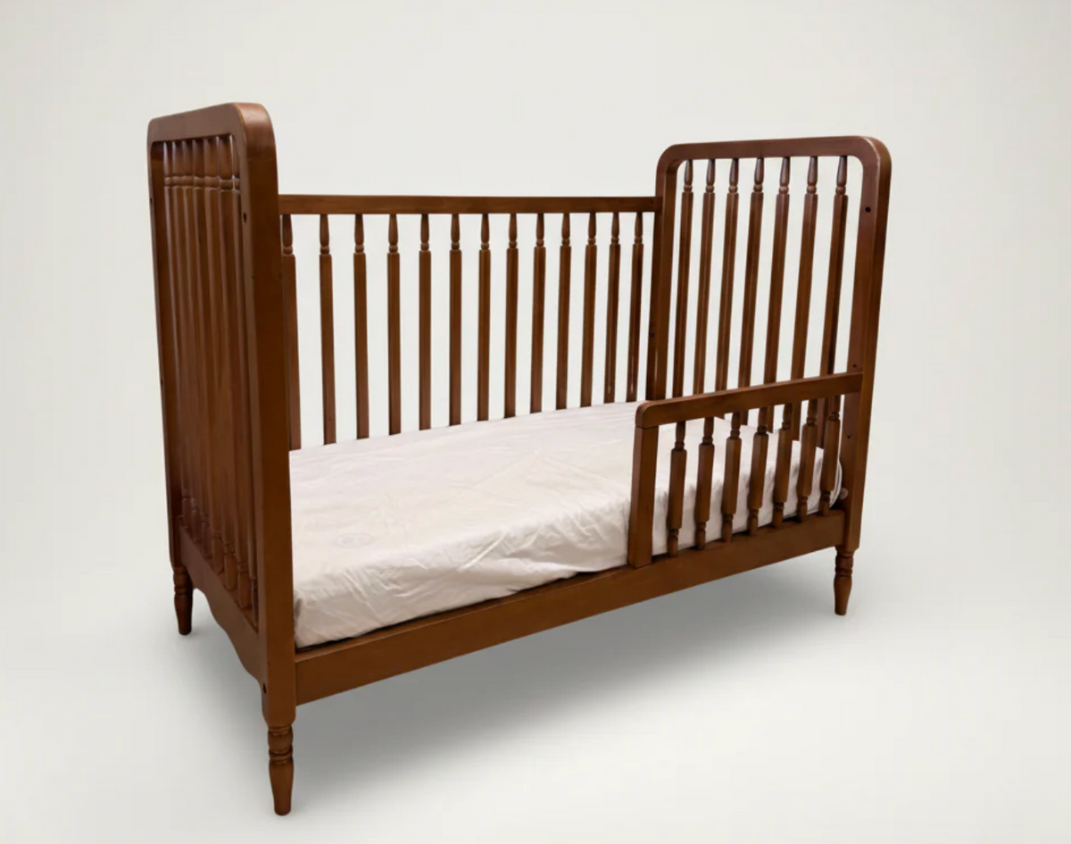 Heritage cot + Toddler Rail Walnut - 60x120