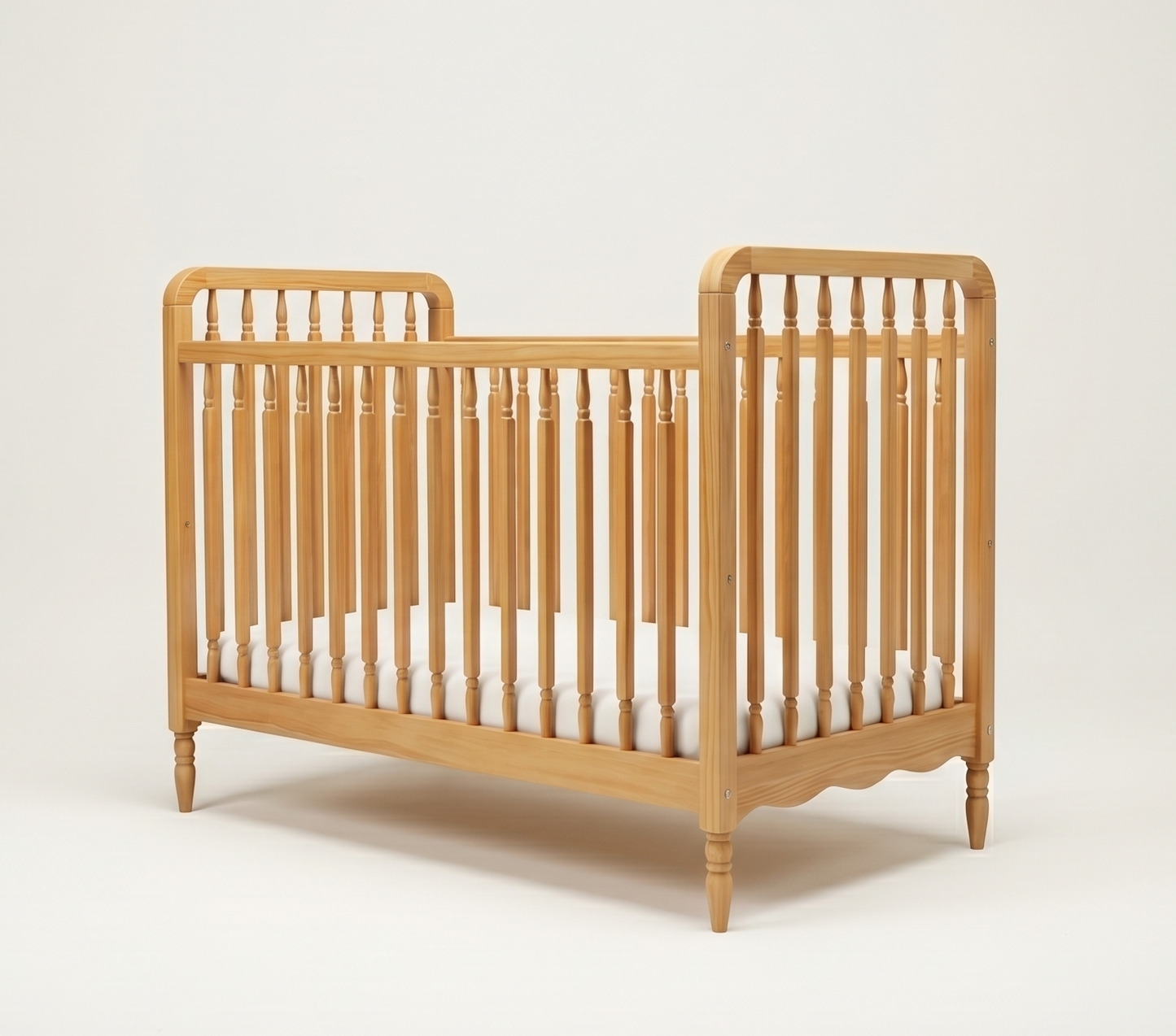 vintage wooden cot in solid wood