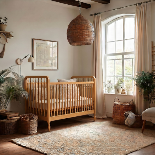 Heritage cot + Toddler Rail 60x120