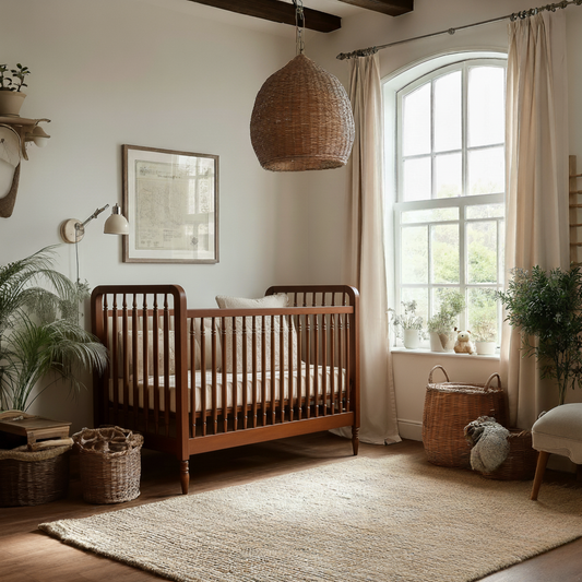 Heritage cot + Toddler Rail 60x120